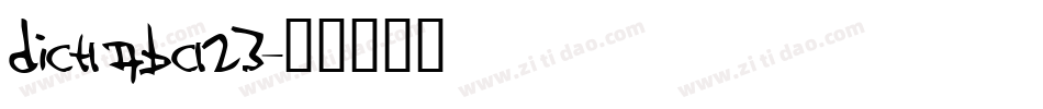 dict1 abc123字体转换